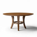 Table ronde en bois marron dimensions 70 x 70 x 75cm pour salle à manger