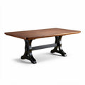Table à manger rectangulaire en bois finition noyer 200 x 100 x 75cm